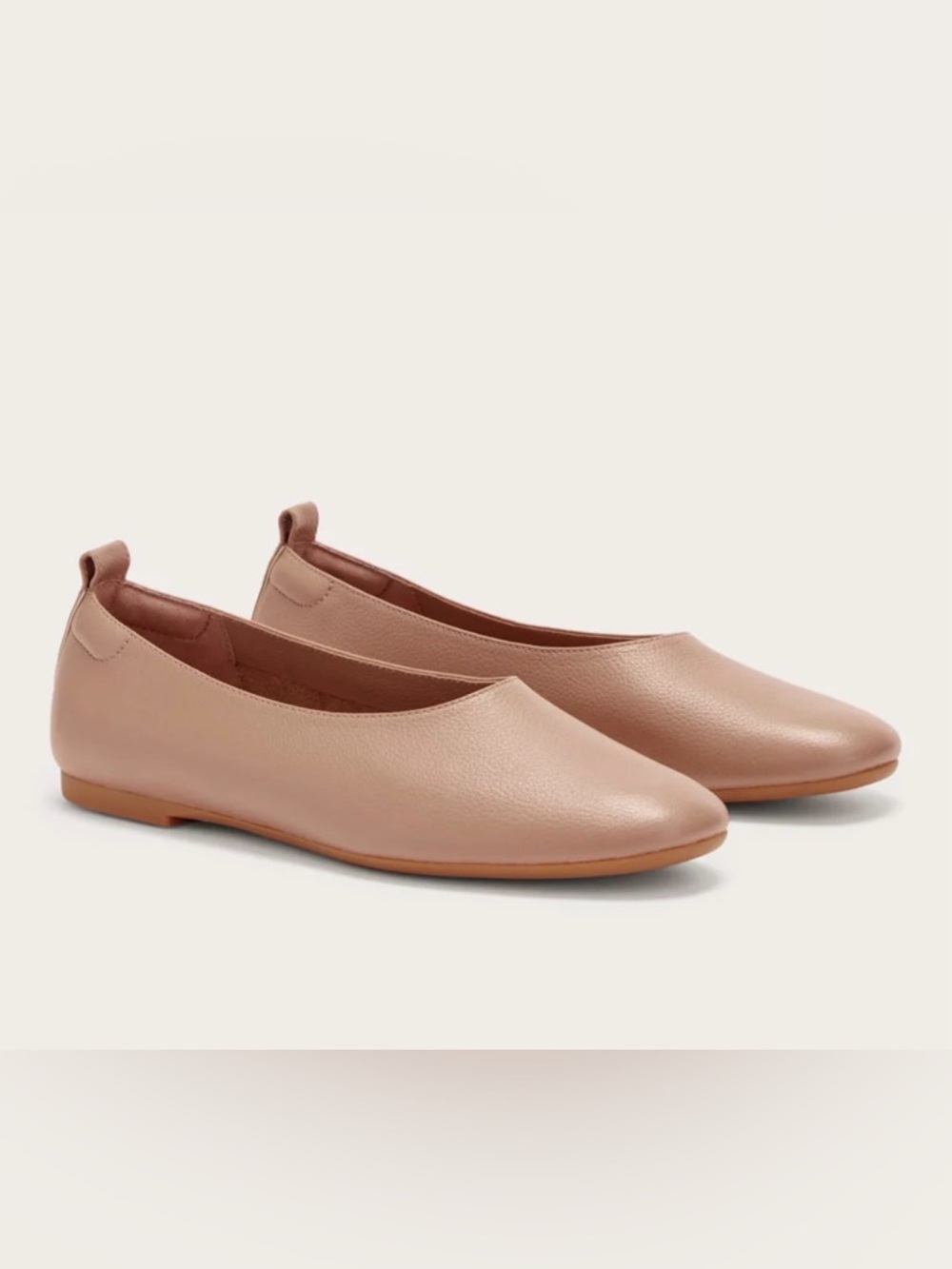 Everlane Tan Leather Ballet Flats 8 NWOB - Picture 2 of 11